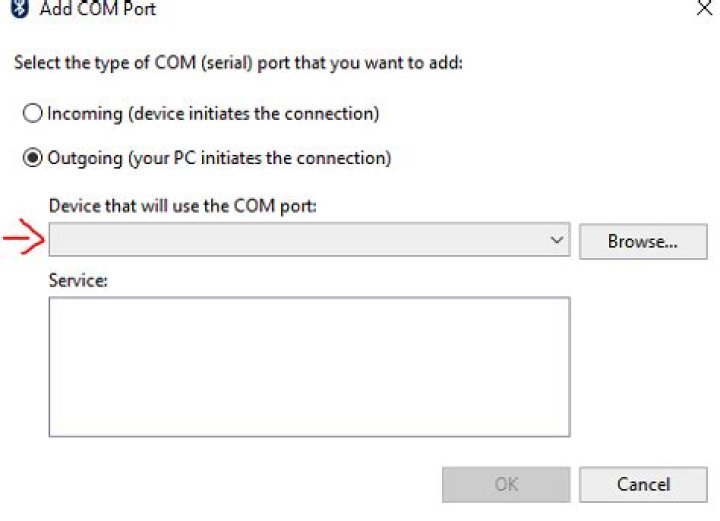 Making a bluetooth device recognized as a COM port?
