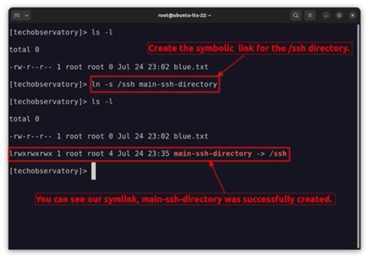 Making directory and symbolic link