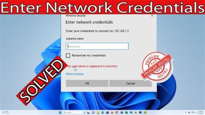 Manage another user's credentials for network access