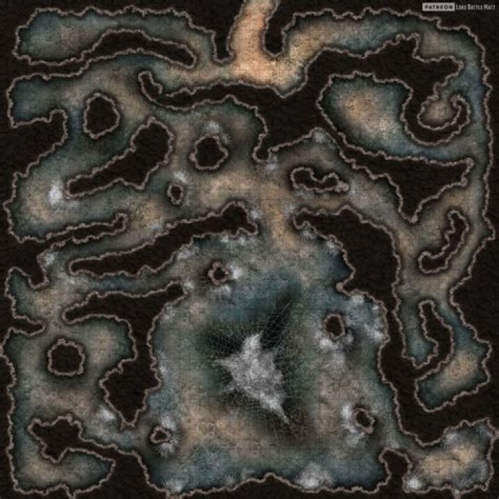 Marked up spider caverns map
