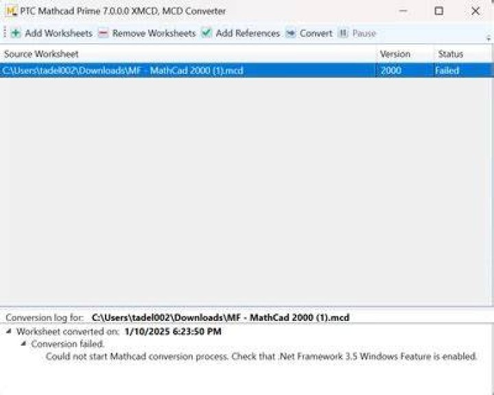 Mathcad fail