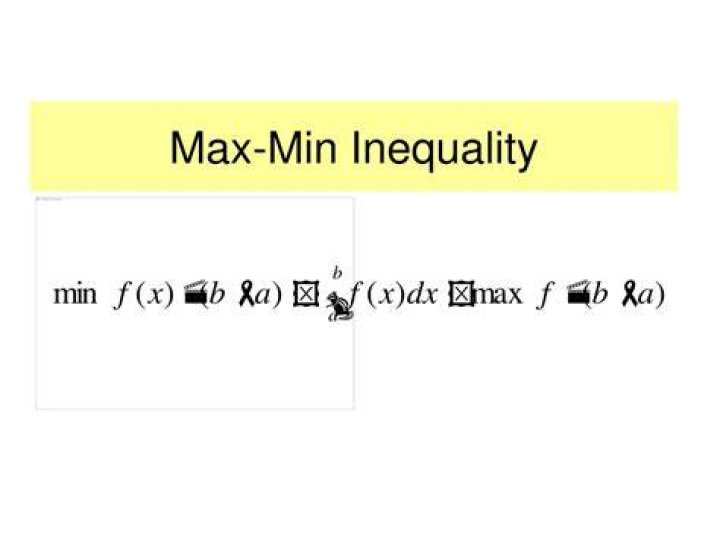 Max-min inequality