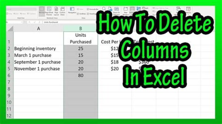 Microsoft Excel 2013 - cannot delete columns no matter what I try