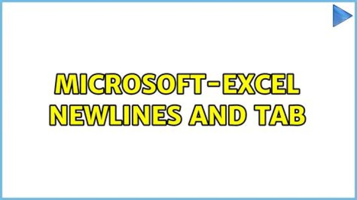 Microsoft-excel newlines and tab