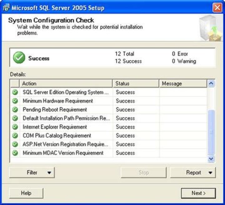 Microsoft SQL Server 2005 Express Edition SP4 wasn't installed