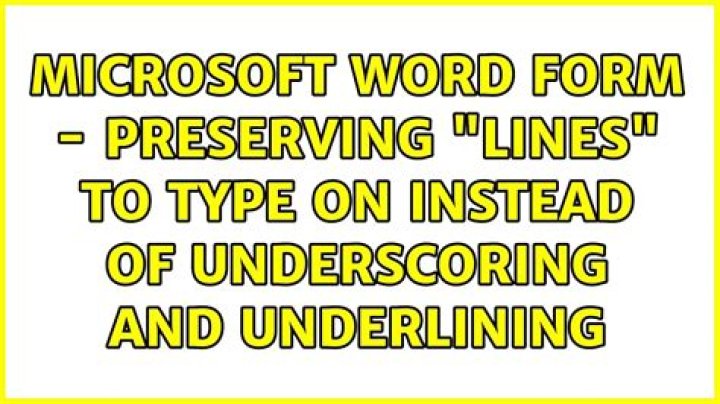 Microsoft Word form - Preserving 