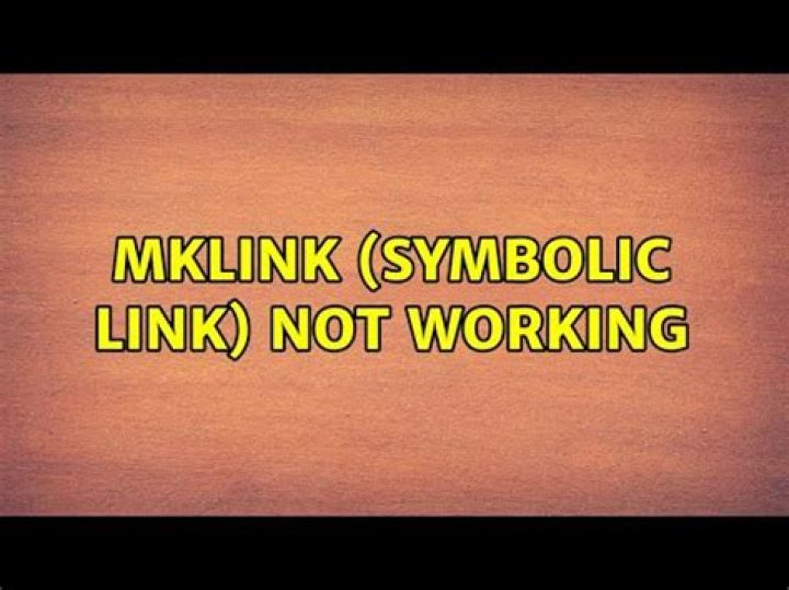 MKLINK (symbolic link) not working