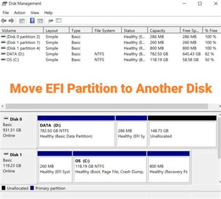 Move EFI System Partition to another drive