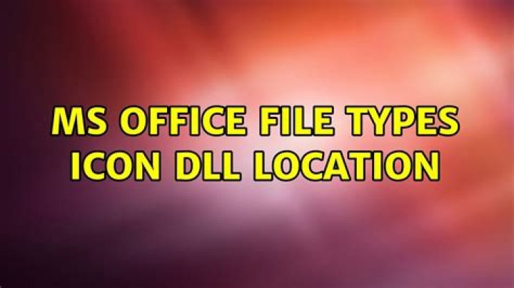 MS Office file types icon dll location