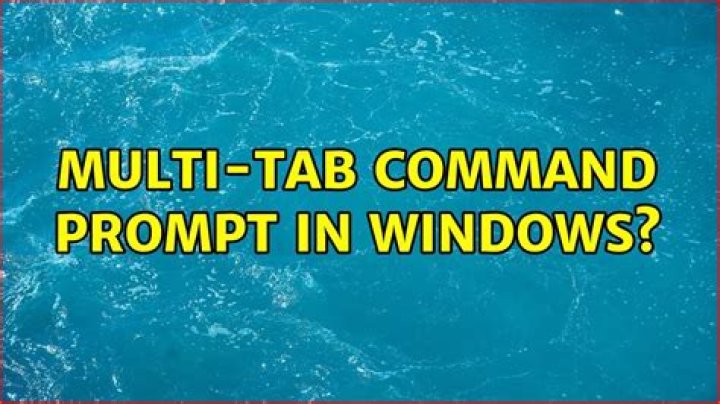 Multi-tab command prompt in Windows?