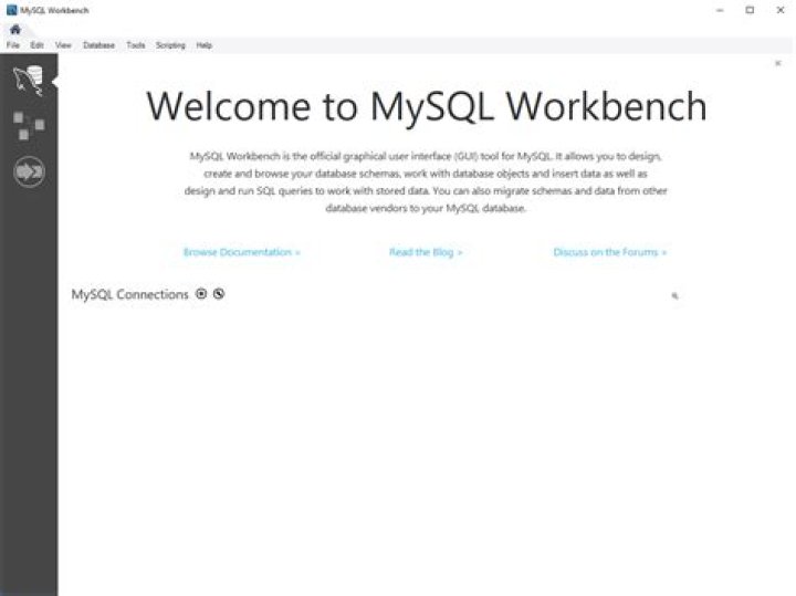 MySQL Workbench Open