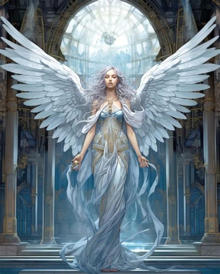 Mythical woman with wings