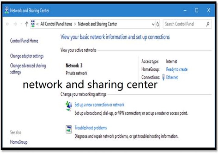 Network and Sharing Center - Click Work network, Home network, or Public network, and then click the network location you want