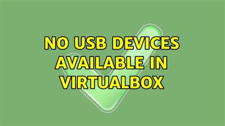 No USB devices available in VirtualBox