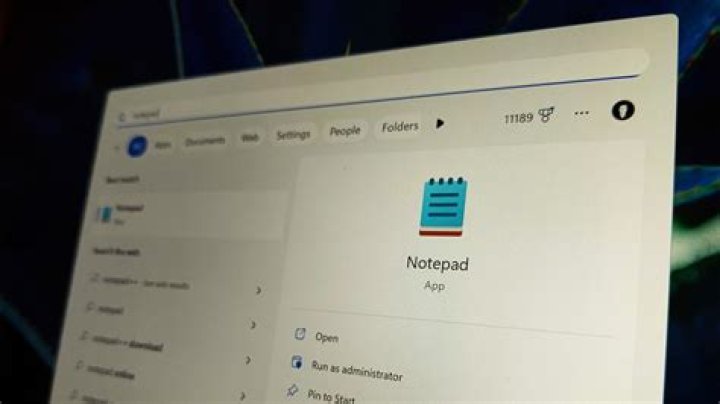 Notepad screenshot