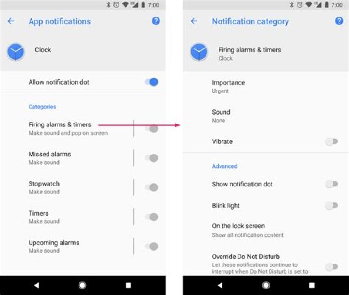 Notification settings