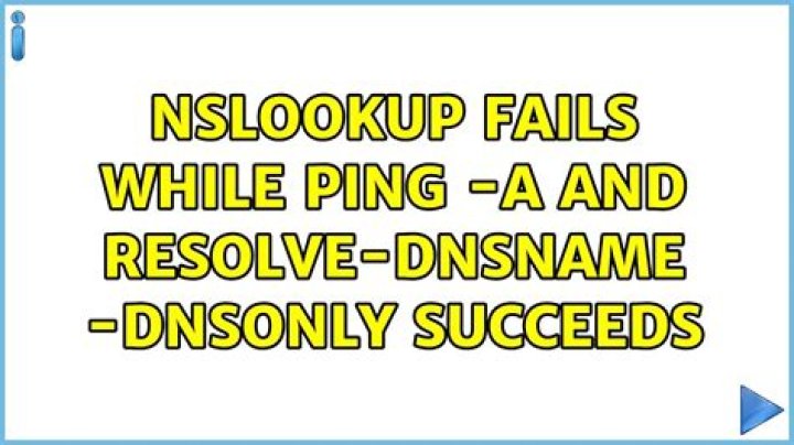 NSLOOKUP fails while ping -a and Resolve-DnsName -DnsOnly succeeds