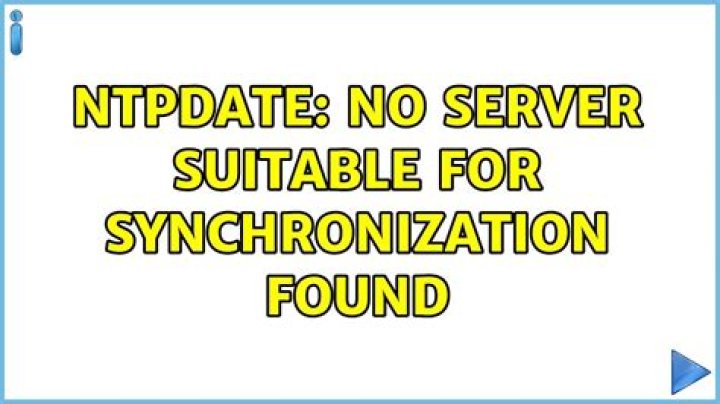 ntpdate: no server suitable for synchronization found