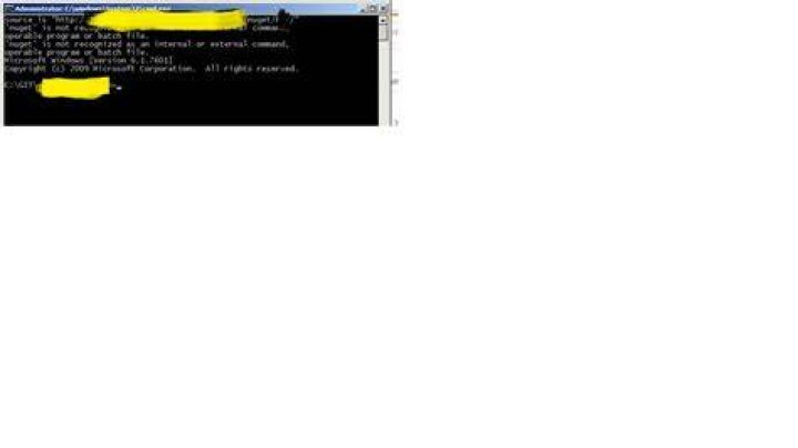 nuget is not a recognized as an internal or external command