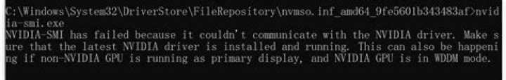 NVIDIA-SMI has failed because it couldn't communicate with the NVIDIA driver. Make sure that the latest NVIDIA driver is installed and running