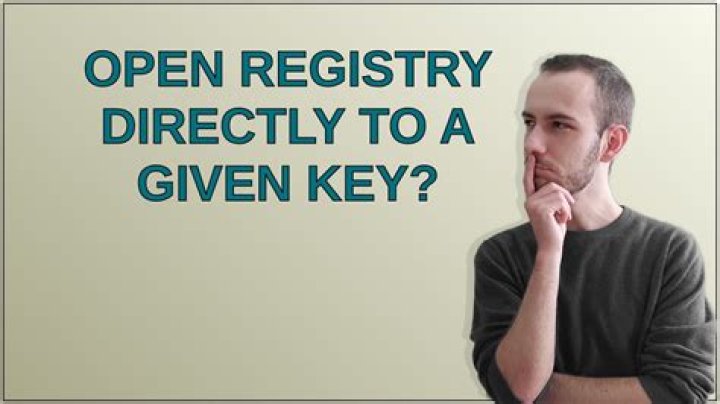 Open registry directly to a given key?