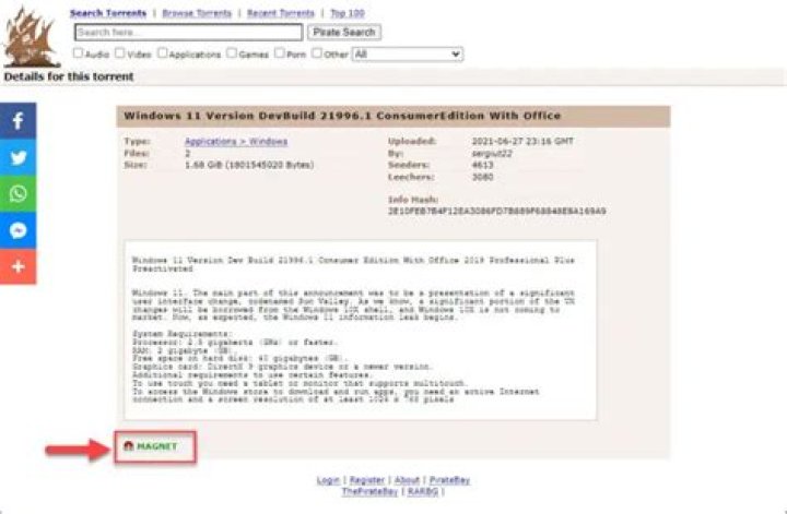 Open Torrent URL magnet link in transmission by default in Chrome
