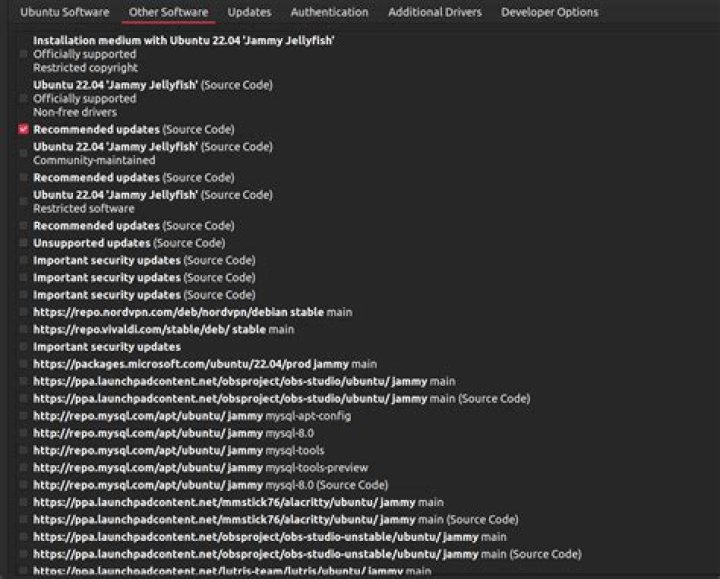 Other Software tab