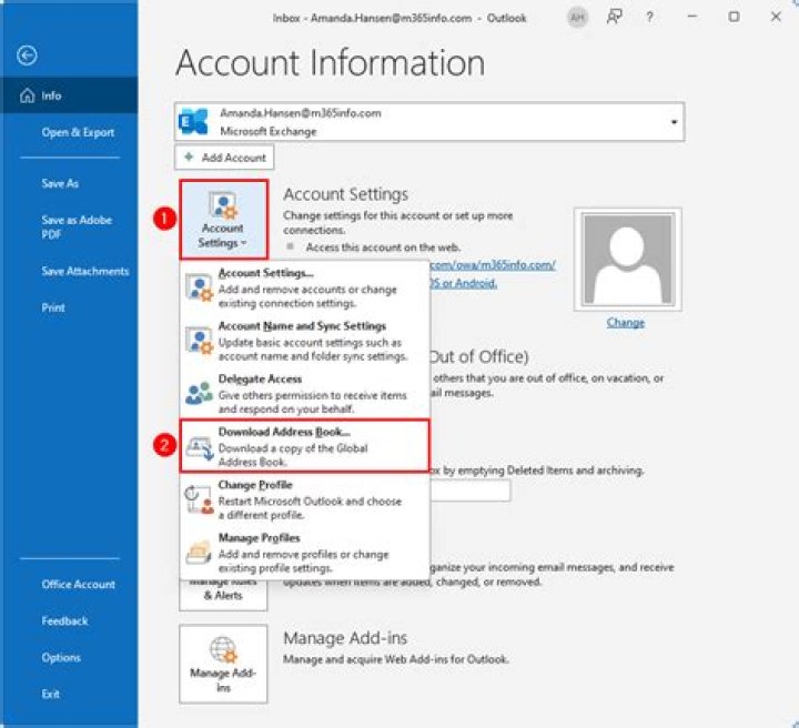 Outlook - no permission to send - find out which address