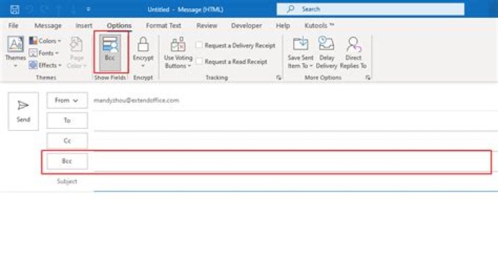 Outlook recipients