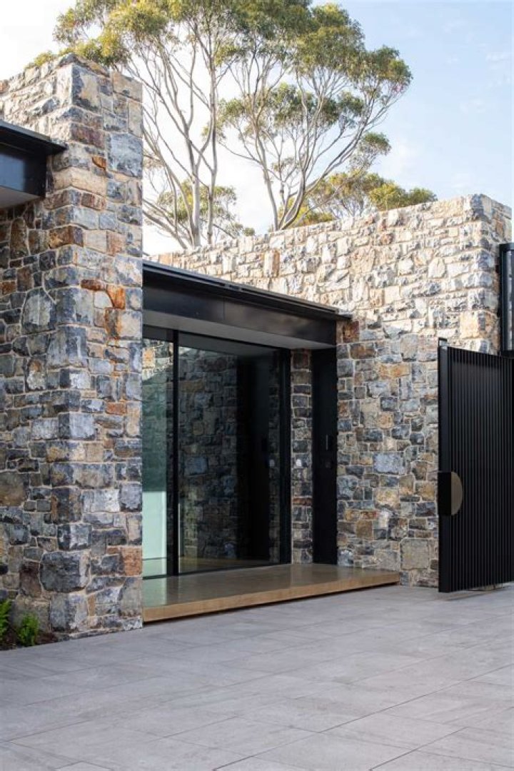 outside sandstone walls