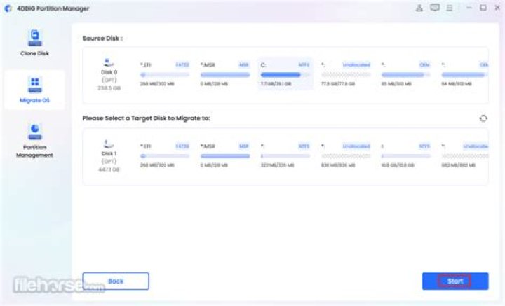 Partition manager screenshot