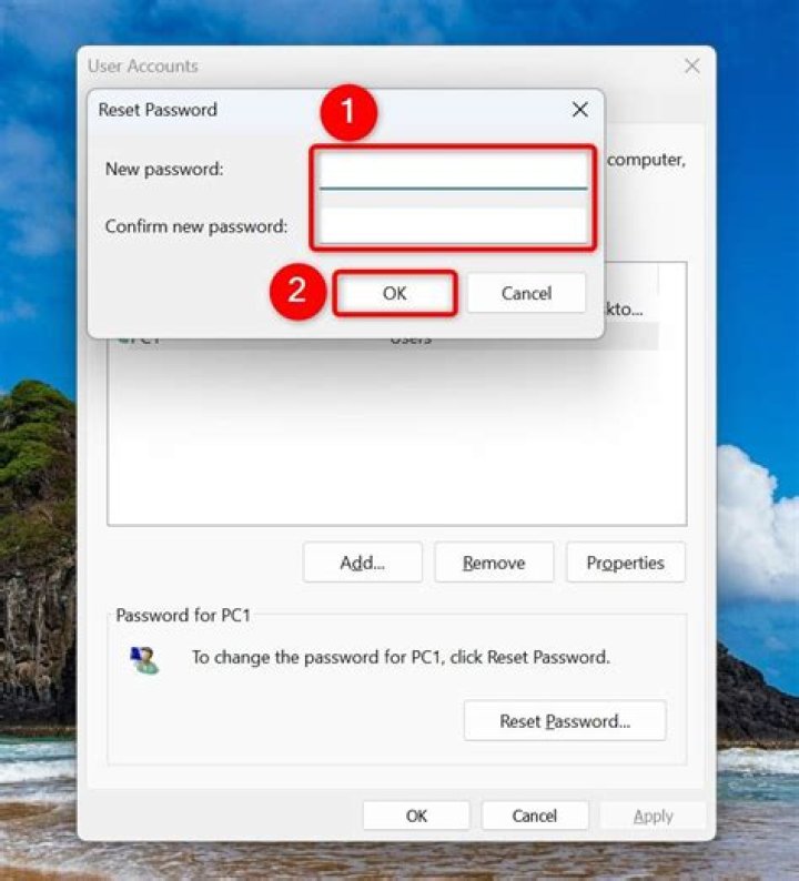 password dialog