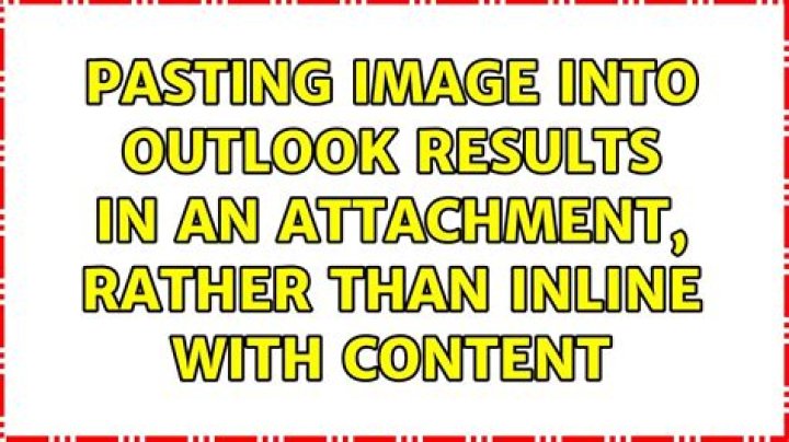 Pasting image into Outlook results in an attachment, rather than inline with content