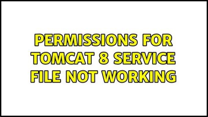 Permissions for tomcat 8 service file not working
