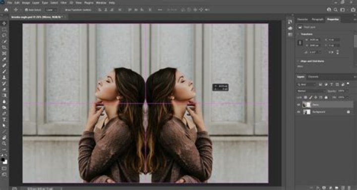 Photoshop - how to mirror a path about an axis?