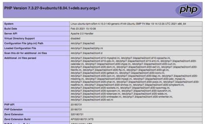 phpinfo()