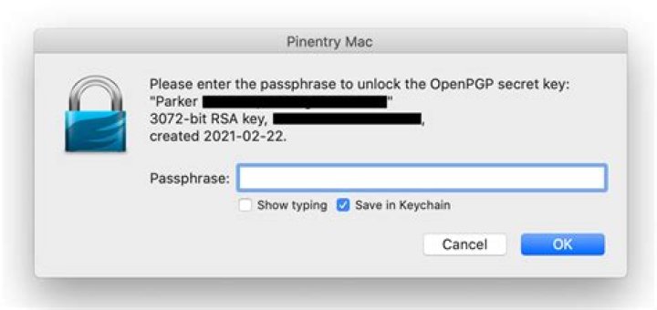 pinentry-mac completely disables prompt for GPG passphrase