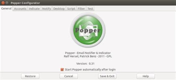 Popper main window