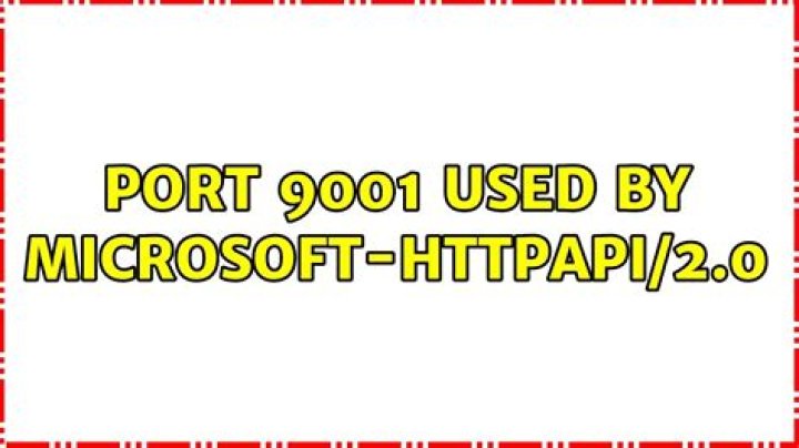 Port 9001 used by Microsoft-HTTPAPI/2.0