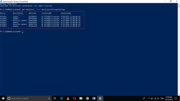 PowerShell's 'Get-Hotfix' and 'Win32_QuickFixEngineering' WMI class doesn't return any results