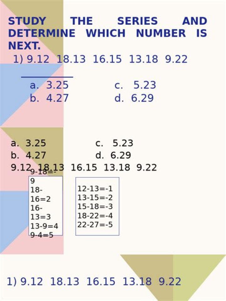 Predict next number from a series