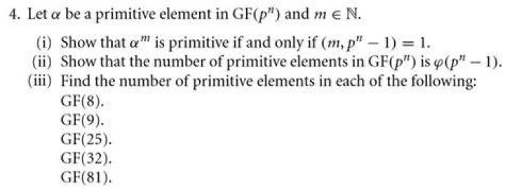 Primitive elements of GF(8)