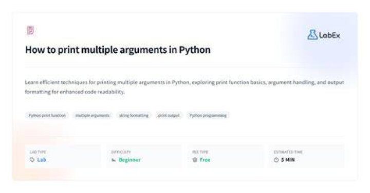 Print multiple arguments in Python