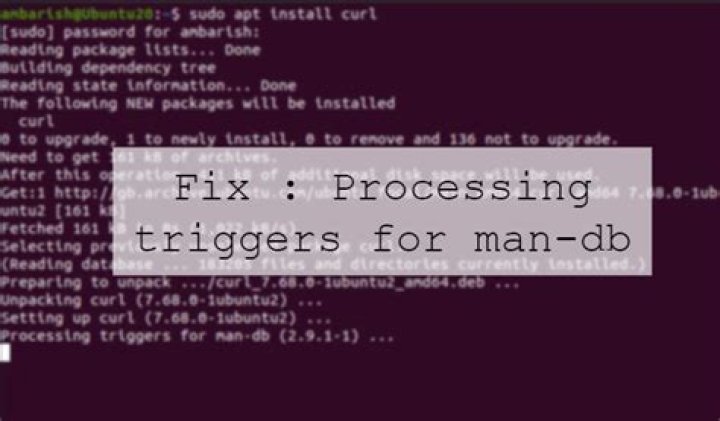Processing triggers for man-db