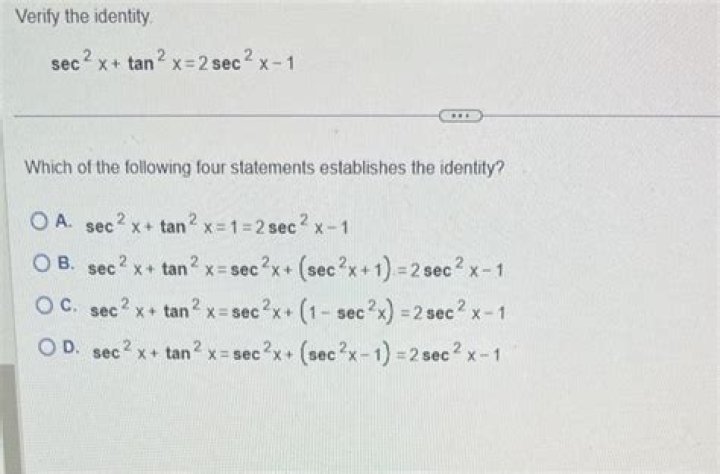 Prove this identity: $ \tan(2x)-\sec(2x) =\tan(x-\pi/4)$