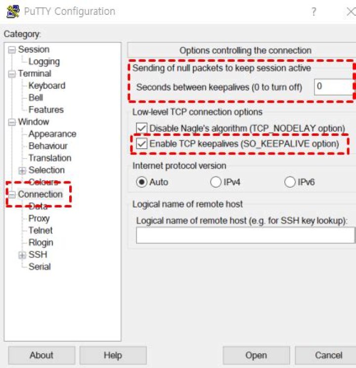 Putty: 'Server unexpectedly closed network connection'