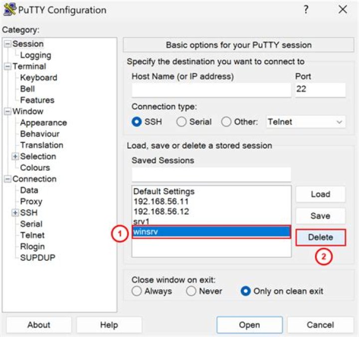 Putty Settings image