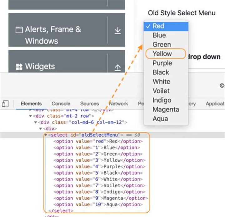 Python Selenium: get values from dropdown list