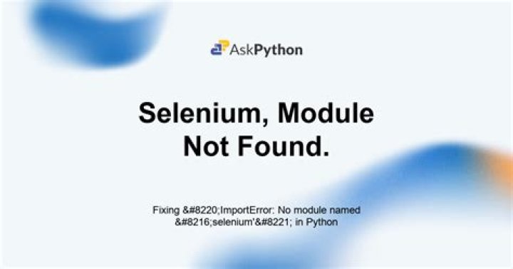 Python Selenium import error