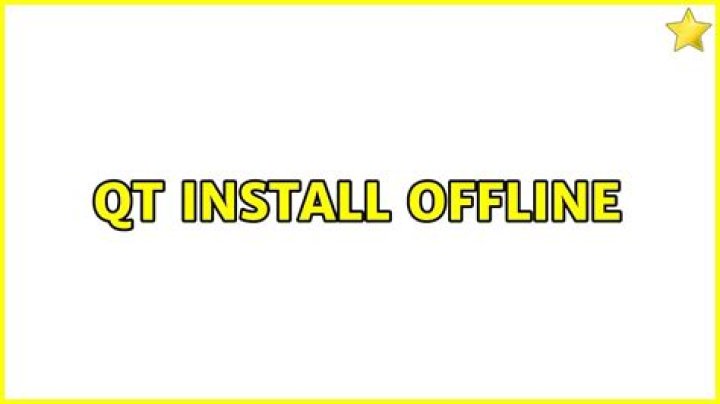 Qt install offline
